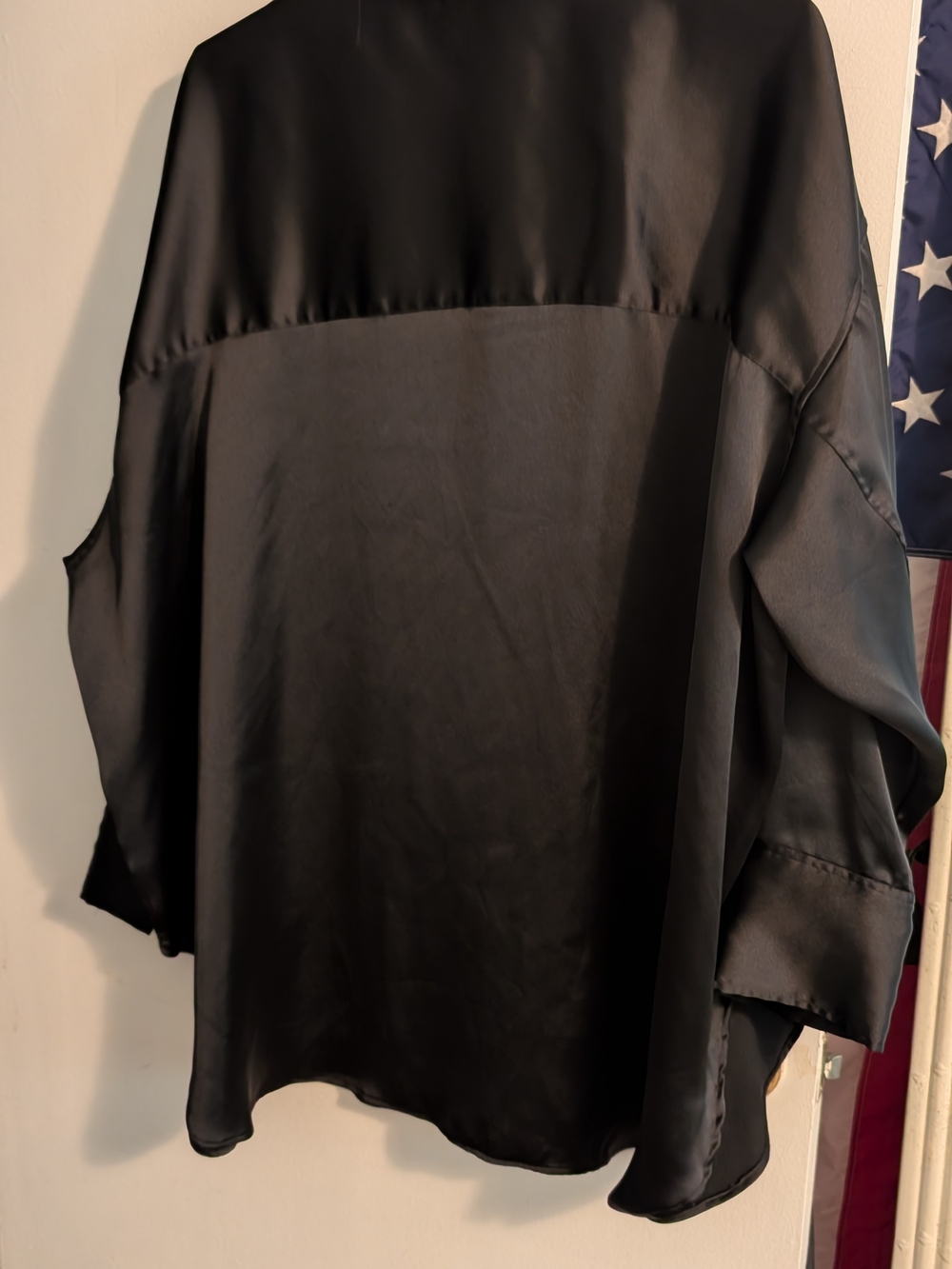 H&M Black Satin Button-Down Blouse - Picture 8 of 8